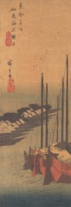 Tsukudajima hiçbir Oborozuki. by Ando Hiroshige