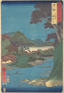 Yamato, Tatsudayama, Tatsuta Nehri, 7. Kapı th x Yıl 1853. , 7. Kapı x Yıl 1853. by Ando Hiroshige