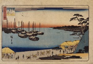 (Limandaki Yelkenliler) by Ando or Utagawa Hiroshige