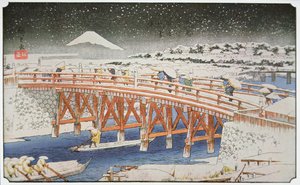 Arka planda Fuji Dağı ile Yedo