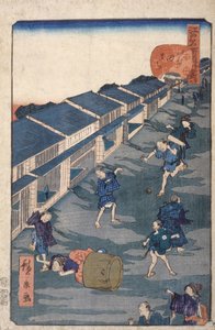 Imuta [42] (renkli tahta baskı) by Ando or Utagawa Hiroshige