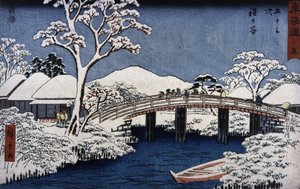 Japonya Hiroshige teje ridge (Hiroshige Utagawa) tarafından bir ds pelerini uyku by Ando or Utagawa Hiroshige