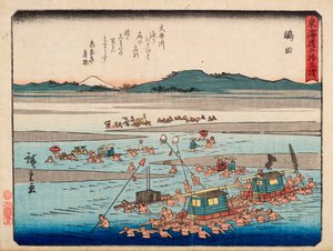 Şimada by Ando or Utagawa Hiroshige