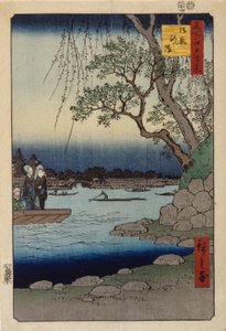 Ahırlar Dolgusu (renkli tahta baskı) by Ando or Utagawa Hiroshige