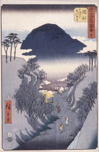 İstasyon 22, Okabe (renkli tahta baskı) by Ando or Utagawa Hiroshige