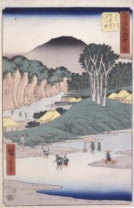 İstasyon 27, Kakegawa (renkli tahta baskı) by Ando or Utagawa Hiroshige