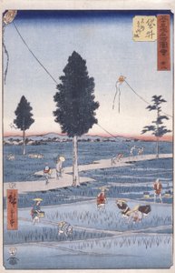 İstasyon 28, Fukuroi (renkli tahta baskı) by Ando or Utagawa Hiroshige