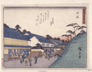 İstasyon 41, Narumi (renkli tahta baskı) by Ando or Utagawa Hiroshige