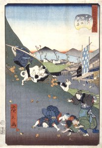 Nishitomizaka'nın Koishikawa'daki Görünümü (38) (Koishikawa Nishitomizaka No Kei 38) (renkli tahta baskı) by Ando or Utagawa Hiroshige