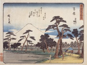 Yoshiwara (renkli tahta baskı) by Ando or Utagawa Hiroshige