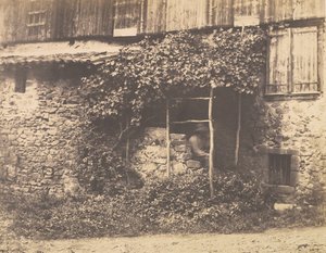 [Çerlis Altında Adam ile Rustik Bina], yak. 1853.