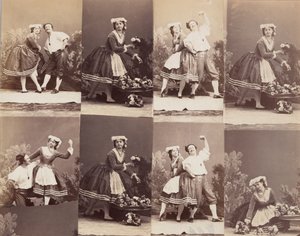 Eugenie Schlosser ve Coralli, 1863. by Andre Adolphe Eugene Disderi