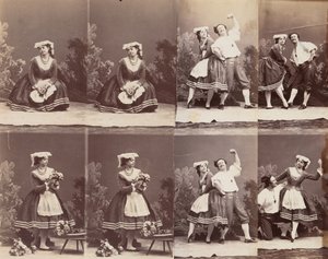 Eugenie Schlosser ve Coralli, 1863. by Andre Adolphe Eugene Disderi