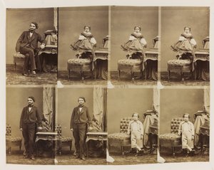 41494 oturan portreler: Docteur Magnan ve oğlu ve kızı, 1861 dolayları (albüm baskısı (8 kesilmemiş cartes de Visite)) by Andre Adolphe Eugene Disderi