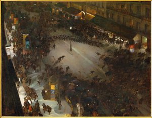 Polis şarjı (tuval üzerine resim)