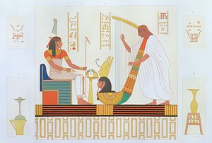 Arps Odasından Dekorasyon, Doğu Mezarı, Byban el Molouk, Thebes, Edmonde Francois Jomard tarafından 