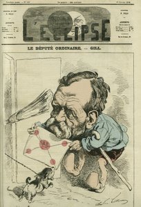 Alphonse-Auguste Duchesne de Gillevoisin, Marquis de Conegliano, Besancon Vekili. Gill'in 27 Şubat tarihli “” L'Eclipse”” kapağı by Andre Gill