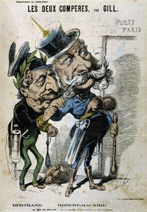 Napolyon III ve Bismarck hakkında karikatür - Gill tarafından, 18/09/1870 tarihli “” L