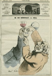 Charles de Remusat (1797-1875), Fransız filozof ve politikacı tarafından karikatür. Gill
