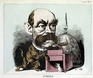 Karikatür Kont Otto Eduard Leopold von Bismarck (1815-1898), Prusya Krallığı Şansölyesi - Gill Karikatür