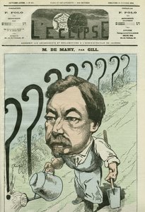 Francois Cesaire de Mahy (1830-1906), Fransız doktor, gazeteci ve politikacı tarafından çizilen karikatür. 11 Ekim