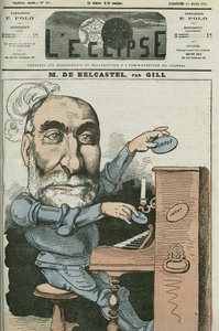 Gabriel de Belcastel (1821-1890), Fransız politikacı tarafından karikatür. Gill