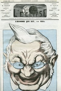 "Gülen adam" karikatürü, Adolphe Thiers (1797-1877), Fransız politikacı. 13 Eylül
