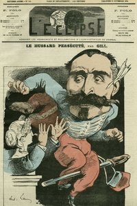 Hussard zulüm ediyor “” karikatürü (Marianne burnunu yapıyor), Mösyö de Saint-Genest (Saint Genest). 29 Kasım Gill