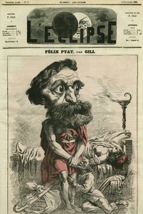 Felix Pyat (1810-1889), Fransız hukukçu, edebiyatçı ve politikacı. Gill, 14 Kasım “” L