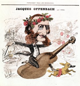 Jacques Offenbach (1819 - 1880), Karikatür Gill by Andre Gill