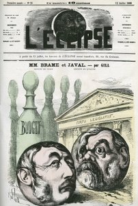 Jules Louis Joseph Brame (1808-1878) Fransız politikacı ve Louis Emile Javal (1839-1907), Fransız siyaset adamı. Gill