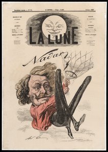 Nadar. bar. 1867 (renkli litografi) by Andre Gill