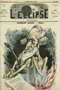 Ad Gagne, bir seçimde bir adayın illüstrasyonu. Gill