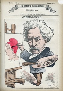 Armand Felix Maris Jobbe-Duval Jobbe Duval (1821-1889), Fransız ressam ve politikacı portresi. Gill, Paris tarafından karikatür. by Andre Gill