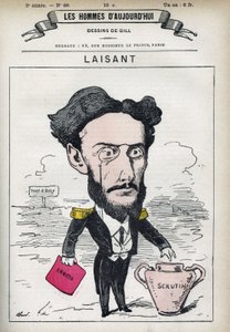 Charles-Ange Laisant (1841-1893), Fransız bilim adamı ve politikacının portresi. Gill, Paris tarafından karikatür. by Andre Gill
