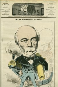 Charles Louis de Saulces de Freycinet (1828-1923), Fransız politikacı ve mühendis portresi. Gill