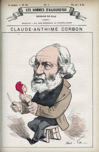 Claude Anthime Corbon (1808-1891), Fransız Senatör portresi. "Bugünün Adamları"nda Gill
