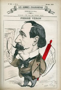 Pierre Veron (1831-1900), Fransız yazar ve şair portresi. Gill, Paris