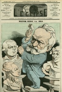 Victor Hugo (1802-1885), Fransız edebiyatçı ve politikacı portresi. Gill