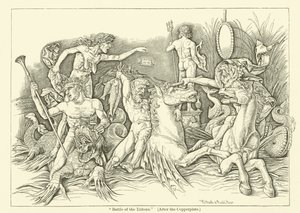 Triton Savaşı (gravür) by Andrea (after) Mantegna