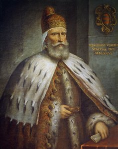 Doge Sebastiano Venier'nin Portresi (yaklaşık 1496-1578) by Andrea (c.1542 c.1617) Michieli