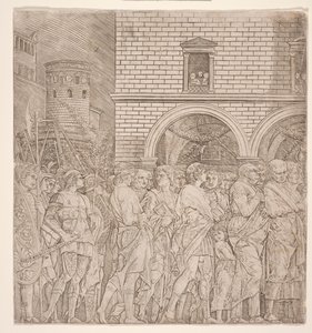 Sezar'ın Zaferleri: Senatörler, c.1495 (gravür) by Andrea (school of) Mantegna