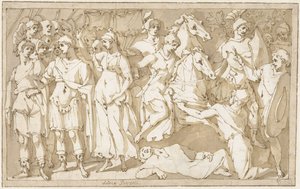Roma ve Victoria arasında İmparator Trajan by Andrea Boscoli
