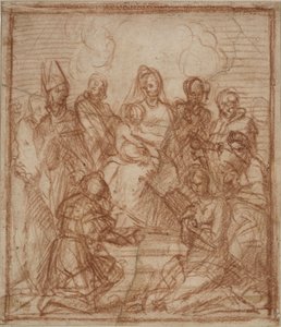 Enthroned Madonna with Child ve sekiz aziz (Sarzana