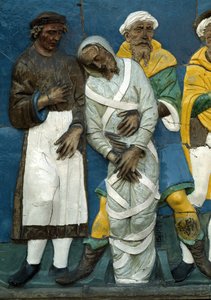 Ölüleri gömmek, detay, 1526-28 by Andrea Della Robbia