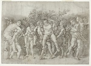 Silenus ile Bacchanal by Andrea Mantegna