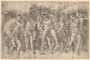 Silenus ile Bacchanal. by Andrea Mantegna