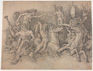Deniz Tanrıları Savaşı - sol kısım by Andrea Mantegna