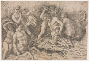Deniz Tanrıları Savaşı - sağ kısım by Andrea Mantegna