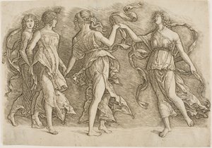 Dans Eden Dört Kadın by Andrea Mantegna